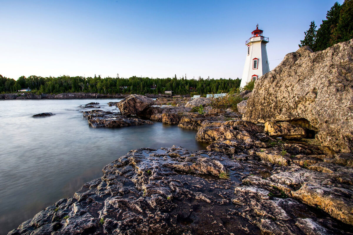 Big Tub Harbour lighthouse, Ontario, Great Lakes
