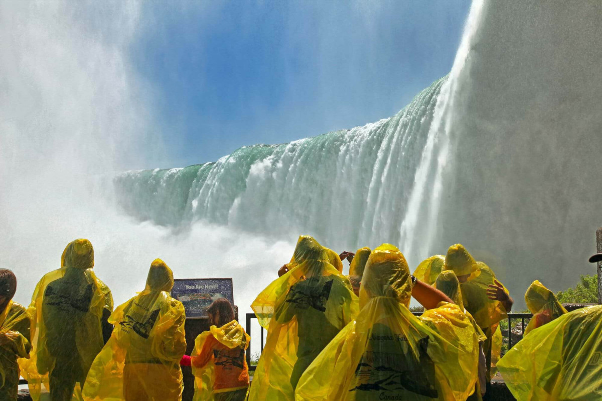 Guests at the Journey Behind the Falls