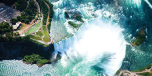 Aerial view of Niagara Falls