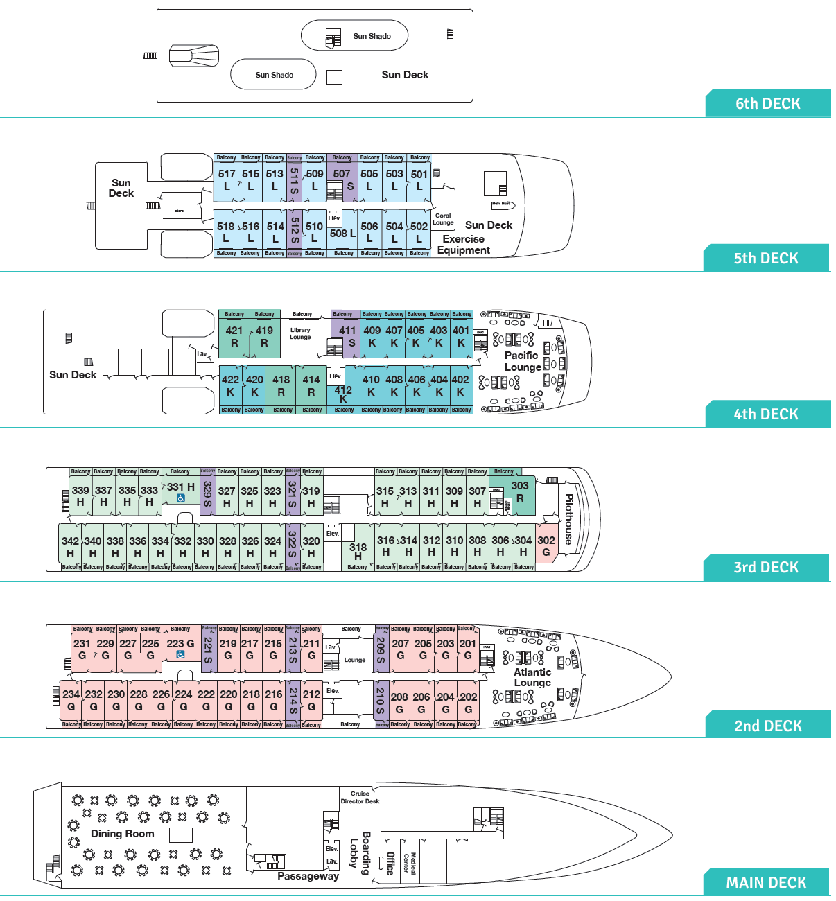 Pearl Mist Deck Plan