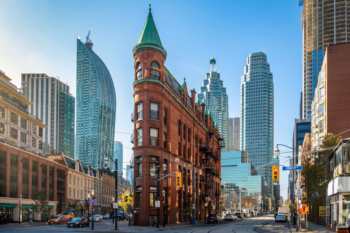 Toronto's distinctive Flat Iron Building