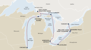 Great Lakes Grand Discovery itinerary map